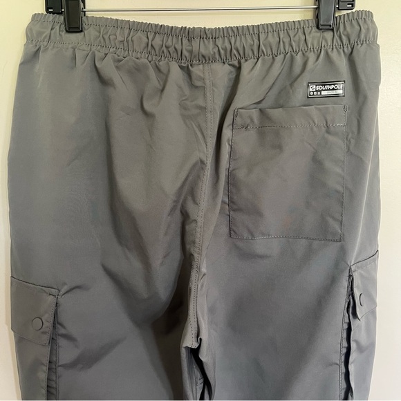 Men’s Southpole Cargo Joggers Track Pants Drawstring Size Large Gray 90’s Y2K - Picture 13 of 14